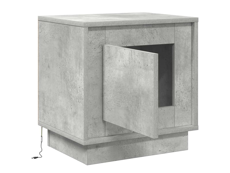  Table de chevet - cabinet de chevet - table de nuit gris béton 44 x 34,5 x 45 cm  - Conforama D