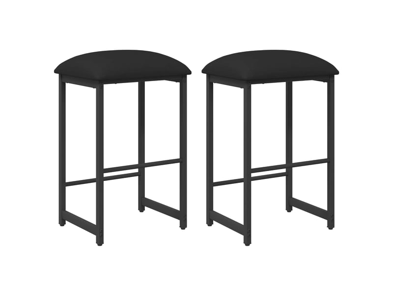 Lot de 2 tabouret de bar, chaise de bar noir 40x32x74 cm bois d'ingénierie shl5346 - Conforama A