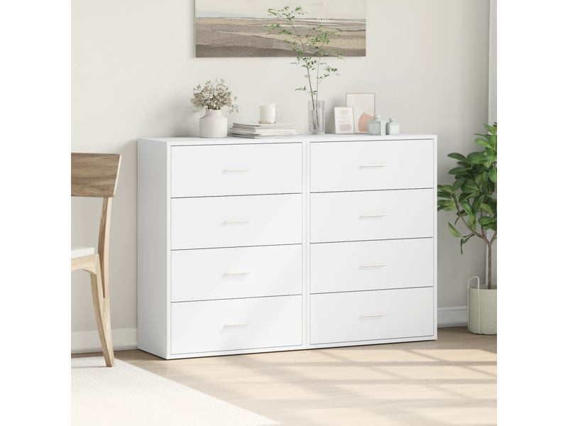  Buffets 2 pcs - bahut - meuble de rangement blanc 60x31x84 cm bois d'ingénierie  - Conforama C