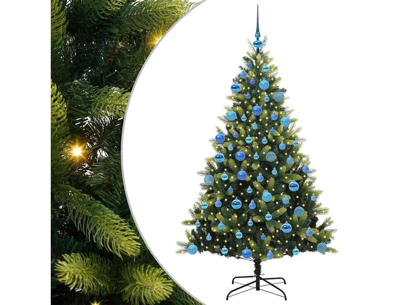  Sapin de noël, arbre de noël artificiel en silicone flexible 300 leds vert shl8222  - Conforama A