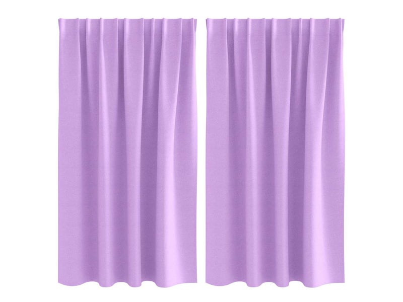 Lot de 2 rideaux occultants, rideaux black-out avec anneaux pourpre 140 x 140 cm cf44731 - Conforama A