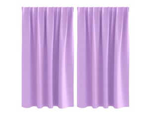 Lot de 2 rideaux occultants, rideaux black-out avec anneaux pourpre 140 x 140 cm cf44731