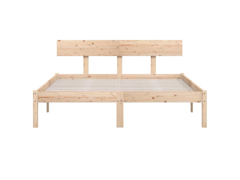  Lit double- lit adulte -  cadre de lit sans matelas bois de pin massif  - Conforama C