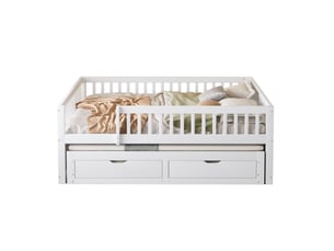 Lit banquette 140x200 cm STILVORA coloris blanc