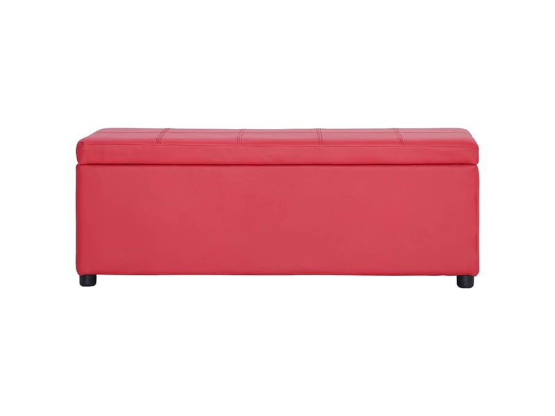  Banc d'entrée, banc d'intérieur avec compartiment de rangement 116 cm rouge similicuir  - Conforama A
