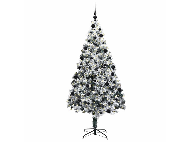 Sapin de noël artificiel, arbre de noël blanc 210 cm pvc, acier et plastique shl7795 - Conforama C