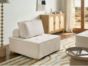 Module fauteuil tibro tissu blanc cassé