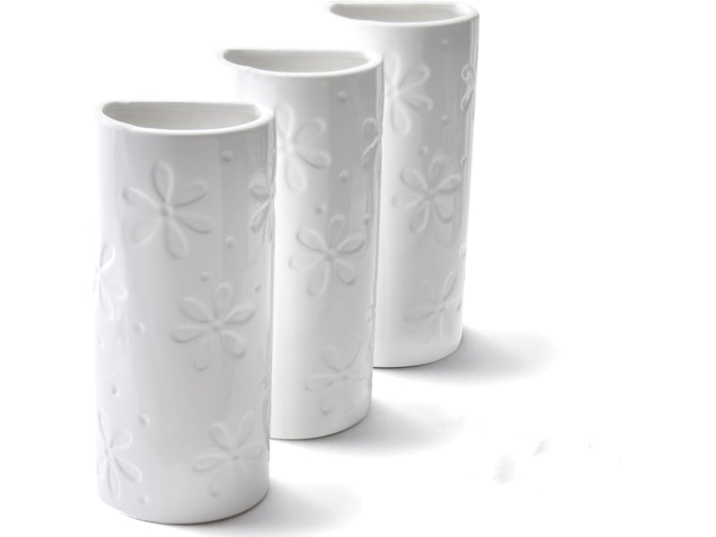  Lot de 3 humidificateurs d'air pour radiateur en céramique – motif floral  - Conforama A