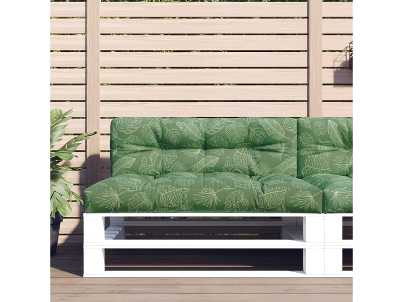  Coussin de palette, coussin de chaise, coussin de canapé à motif de feuilles 120x40x12 cm tissu cf55261  - Conforama B