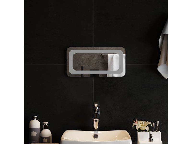 Miroir de salle de bain, miroir de toilette led transparent 40 x 20 cm verre trempé cf62573 - Conforama B