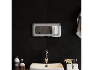 Miroir de salle de bain, miroir de toilette led transparent 40 x 20 cm verre trempé cf62573