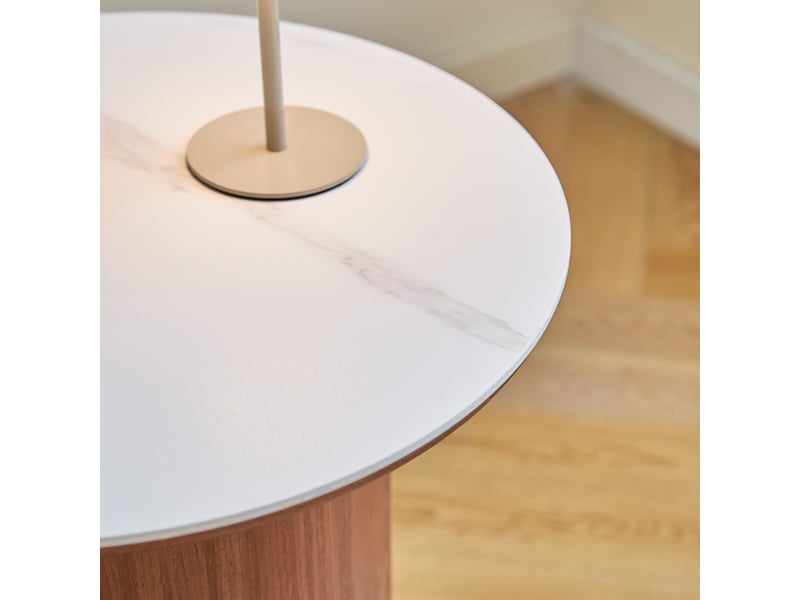  Nordlys - table appoint bout de canapé en bois noyer marron  - Conforama D