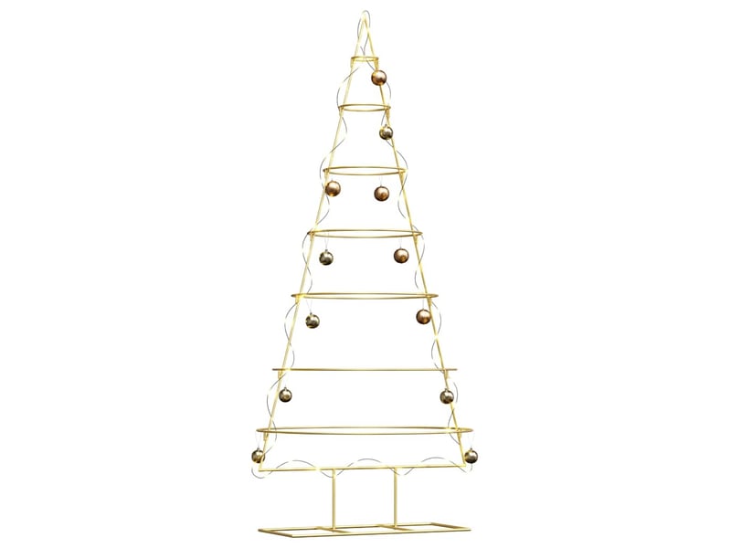  Arbre de noël, sapin de noël en métal doré 180 cm acier peint par poudre  - Conforama C