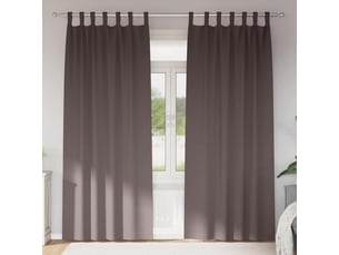 Lot de 2 rideaux occultants, rideaux black-out avec anneaux marron foncé 245 x 140 cm cf44705