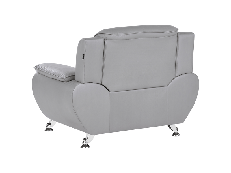 Fauteuil leira cuir pu gris  - Conforama E