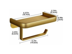 Enowelir porte papier toilette mural sans perçage pour salle de bain rouleau double couche doré