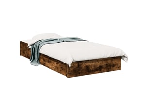 Lit avec rangement 80x200 cm coloris marron