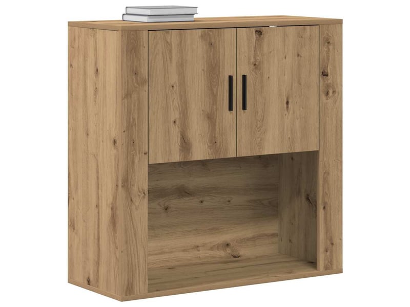  Meuble mural, armoire de rangement chêne artisanal 80x33x80 cm bois d'ingénierie  - Conforama C