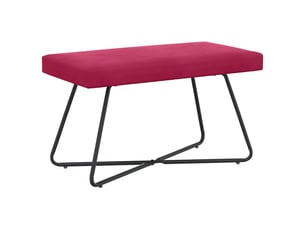 Banc, canapé 2 places bordeaux 80x40x45 cm velours