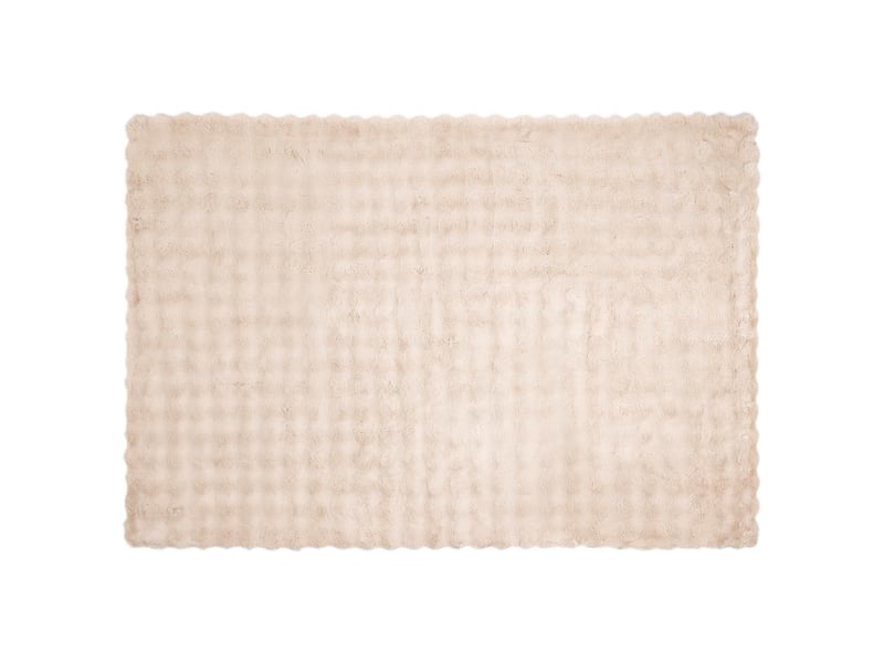  Couverture décorative, couverture antidérapante en fausse de lapin olite beige shl43788  - Conforama E
