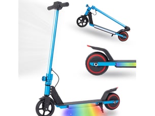 Trottinette électrique enfant 6,5'' 60wh pliable 14 kmh aluminium bleu