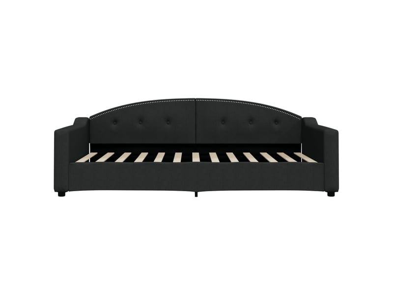  Lit simple- lit adulte -  lit de repos sans matelas noir 100x200 cm tissu  - Conforama B