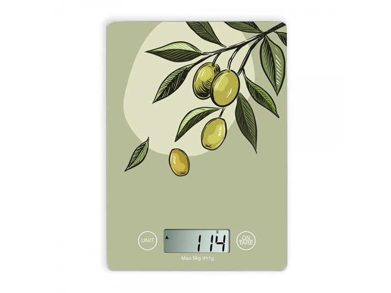  Balance de cuisine électronique vert olive, capacité 5kg, précision 1g AADEP53335 - Conforama A