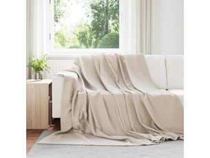 Couverture jetée de canapé 6 pcs beige 240x220 cm 4.28 kg polaire