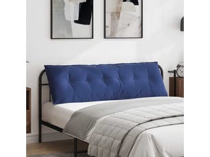 Coussin de dos, coussin de dossier bleu police 160 x 50 cm tissu en velours côtelé cf54562