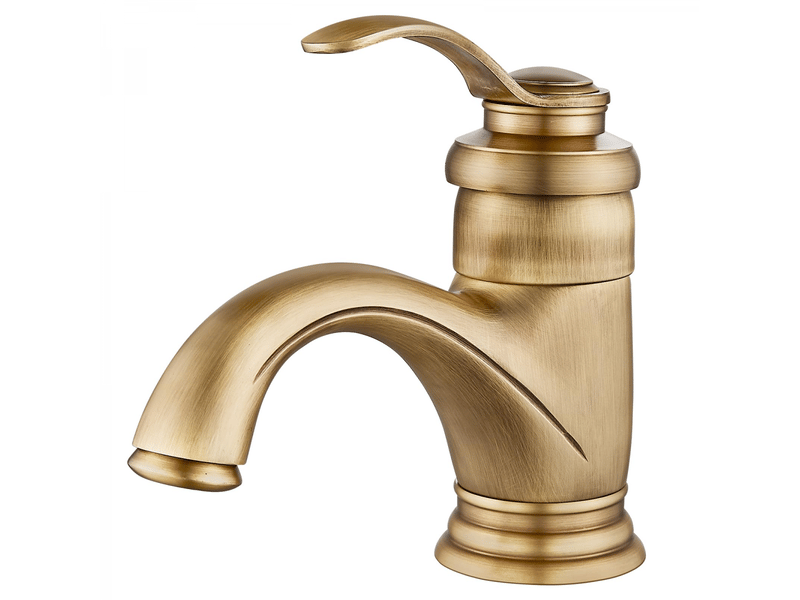 Robinet de lavabo rétro monocommande en laiton,mitigeur moderne avec réglage température chaudefroide,connexion 38  - Conforama B
