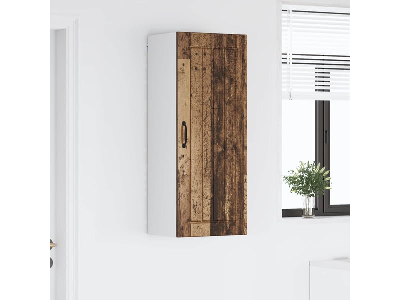 Meuble mural de cuisine, armoire de cuisine bois ancien 40x31x100cm shl9663  - Conforama D