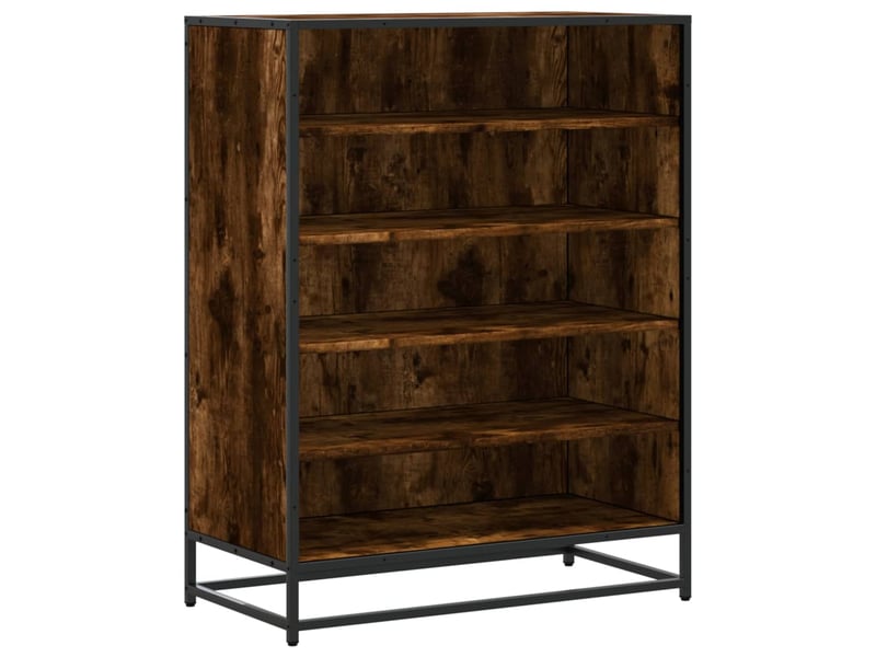  Meuble à chaussures, armoire à chaussures chêne fumé bois d'ingénierie et métal shl941  - Conforama A