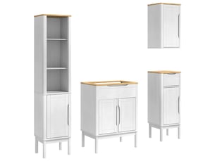 Ensemble de mobilier de salle de bain floro 4 pièces blanc cf64671