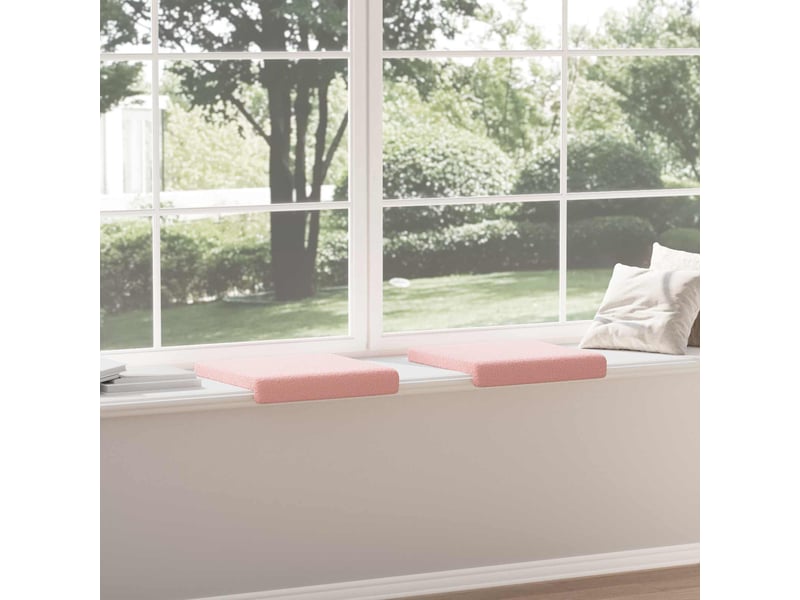  Lot de 2 coussins de banc, coussins d'assise, coussins pour chaisecanapé tissu sherpa rose profondeur 35 cm cf52518  - Conforama D