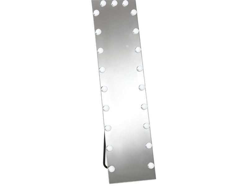  Miroir sur pied rectangulaire 40 x 150 cm, 21 ampoules led rgb à 7 couleurs, tactile, mémoire, à poser  - Conforama A