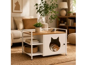 Table basse rectangulaire coloris bicolore <strong>HAVRYA</strong> <strong></strong> - 54 cmx76 cm
