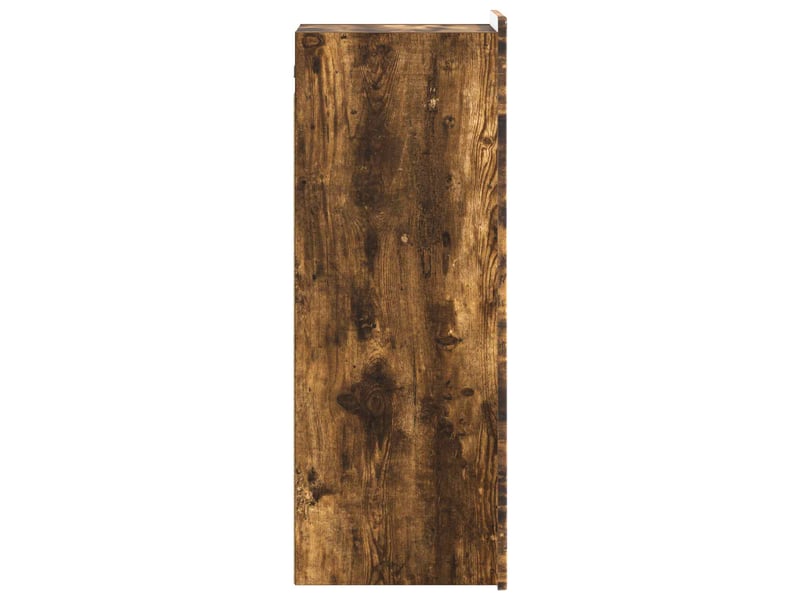  Armoire murale salon, meuble de rangement chêne fumé 33 x 34,5 x 94 cm bois d'ingénierie  - Conforama E