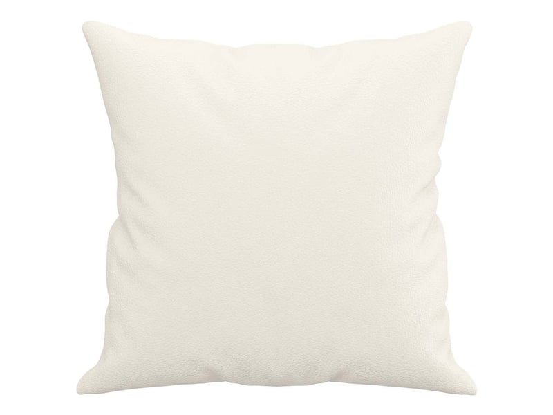  Lot de 2 coussins décoratifs crème 40x40 cm similicuir cf60860  - Conforama D