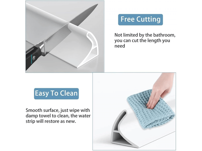 Bande étanche en silicone pour évier, bande étanche de douche pliable, bande étanche de cuisine (blanc, 250 cm) - Conforama B