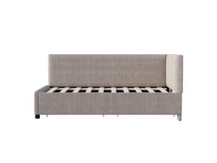 Lit banquette 90x200 cm <strong></strong>  <strong></strong> coloris gris