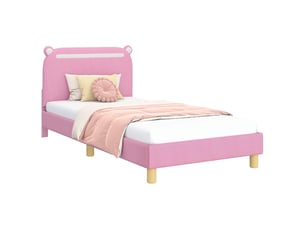 Lit simple 90x190 cm    coloris rose
