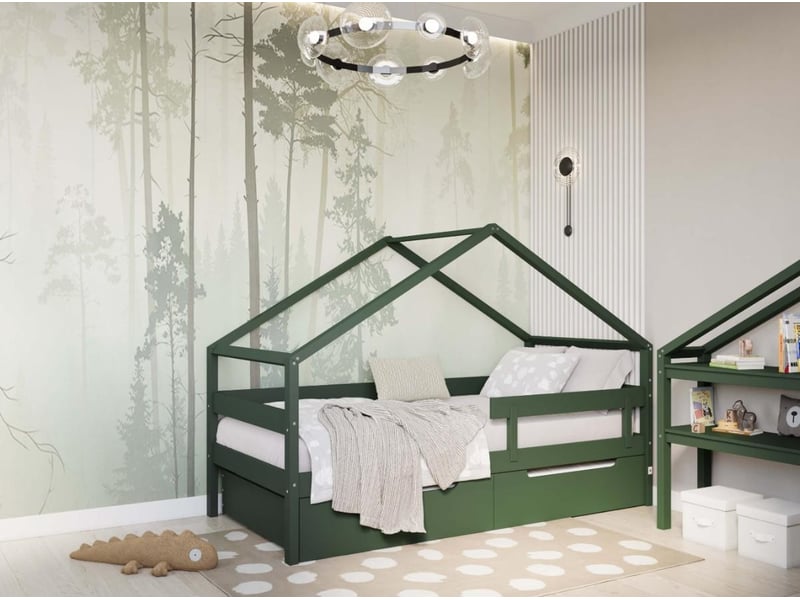  Yappyhytte - lit cabane 200x90 cm - vert 4754010388998 - Conforama D