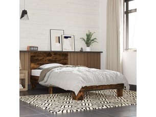 Lit simple 100x200 cm coloris marron