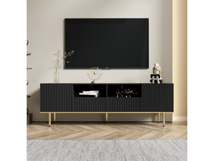 Meuble tv coloris noir 165 cm NECHE