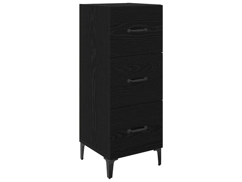  Buffet - bahut - meuble de rangement chêne noir 34,5 x 34 x 90 cm bois d'ingénierie  - Conforama A