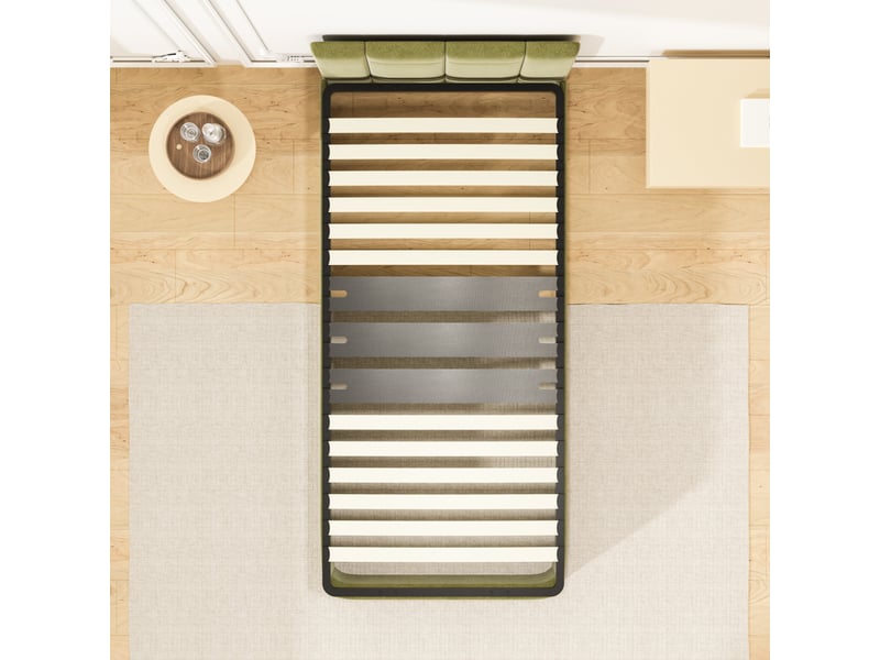  Cadre lattes 90x200 cm, 1x15 lattes peuplier naturel  - Conforama B