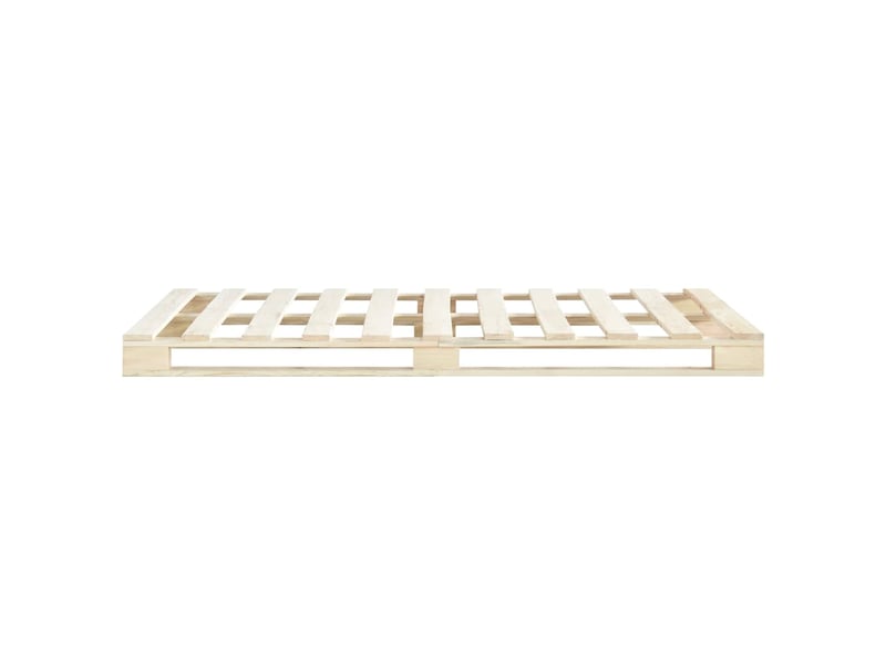  Lit double- lit adulte -  cadre de lit de palette sans matelas 200x200 cm bois massif pin  - Conforama C