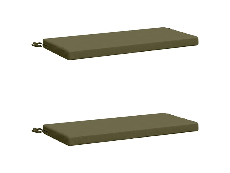  Lot de 2 coussins de banc, coussins d'assise soest 100 % polyester vert olive cf57594  - Conforama A