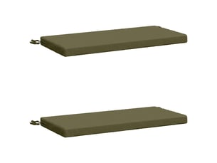 Lot de 2 coussins de banc, coussins d'assise soest 100 % polyester vert olive cf57594