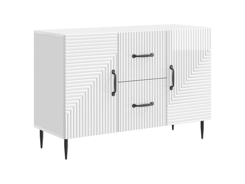  Buffet - bahut - meuble de rangement blanc brillant 89 x 34,5 x 60 cm bois d'ingénierie  - Conforama A